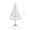 4ft. Pre-Lit Artificial Halloween Black Starburst Tree with 800 Fairy Warm White LED Lights